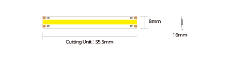 LED стрічка COLORS COB-24V-IP20 10W 850Lm 4000K 5м (DF8-24V-8mm-NW)