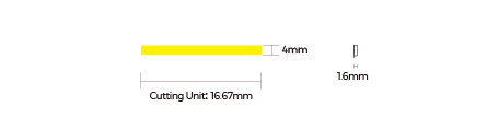 LED стрічка COLORS COB-24V-IP20 9W 760Lm 4000K 2,5м (DF7-24V-4mm-NW)