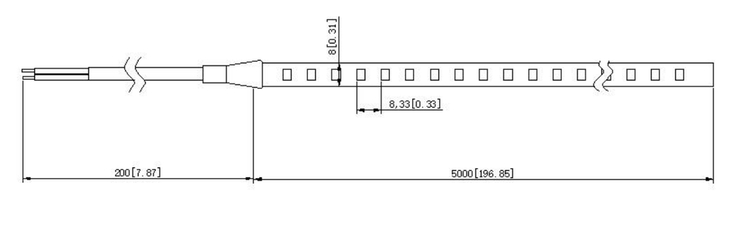 LED стрічка RISHANG 120-2835-24V-IP54 9.6W 2700K 5м (RV68C0TC-A-SW)