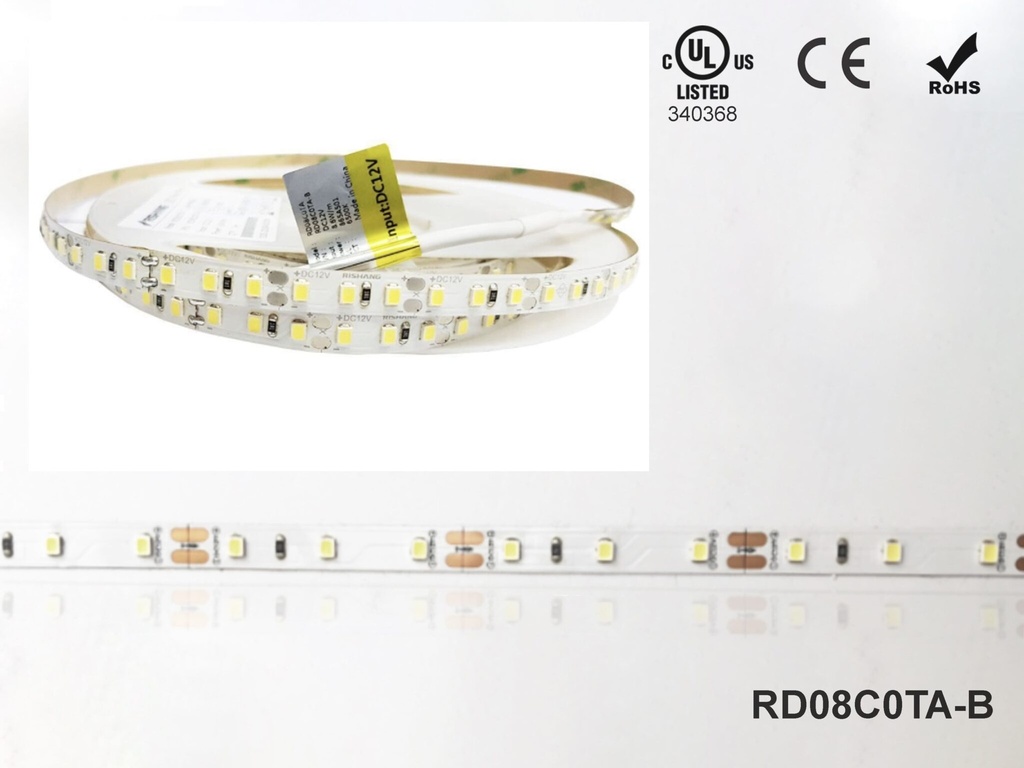 LED стрічка RISHANG 128-2835-24V-IP20 12W 1549Lm 6500K 5м (RD00C8TC-A-W)