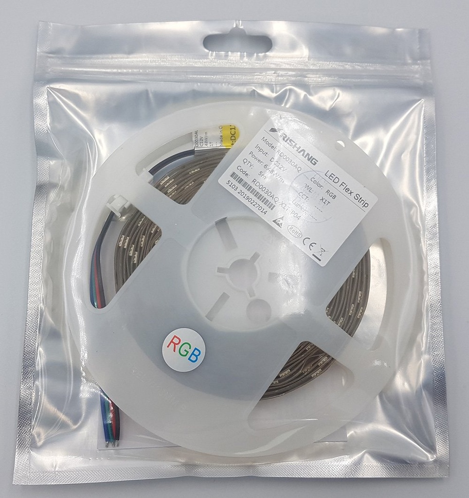 LED стрічка RISHANG 30-5050-12V-IP20 6.48W RGB 5м (RD0030AQ)