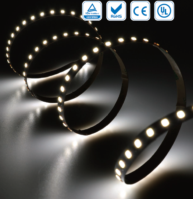 LED стрічка RISHANG 60-2835-12V-IP20 12W 920Lm 3000K 5м (RD0060TA-A-WW)