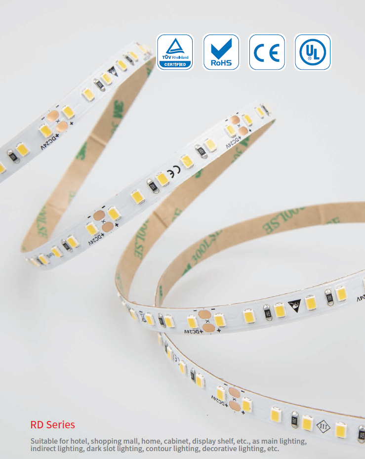 LED стрічка RISHANG 60-2835-12V-IP20 6W Green 5м (RD0860TA-B)