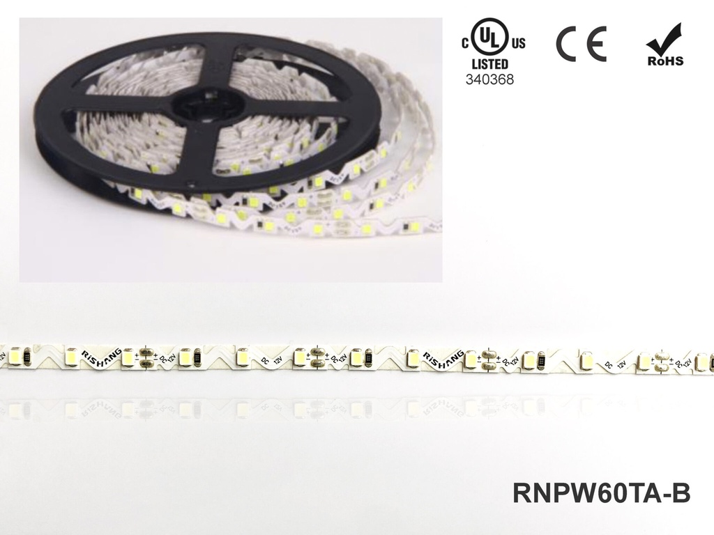LED стрічка RISHANG 60-2835-12V-IP65 3D 6W 485Lm 3000K 5м (RNPW60TA-B-WW)