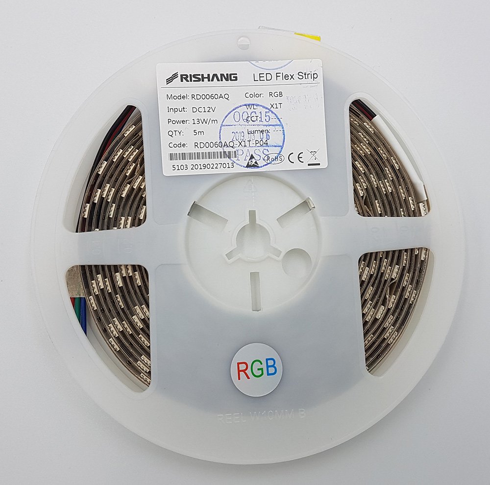 LED стрічка RISHANG 60-5050-12V-IP33 12.9W RGB 5м (RD0060AQ)