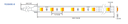LED стрічка RISHANG 96-3528-24V-IP20 9W 2700K/6500K 5м (RD0096BC-B-MW)