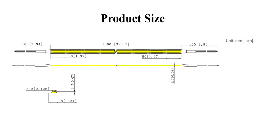 LED стрічка RISHANG COB-24V-IP20 10W 900Lm 4000K 5м (RM08V0EC-A-L-2-NW )