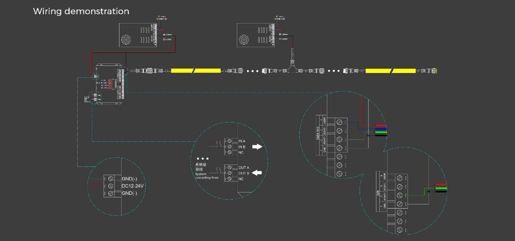 Адресний гнучкий неон COLORS 24V IP67 18W RGB-SPI 5м (NMT1312-SPI-24V-RGB)