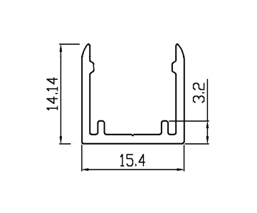Алюмінієвий профіль COLORS для NMT1312-Plus (AS-NMT1312A-1000), 1м