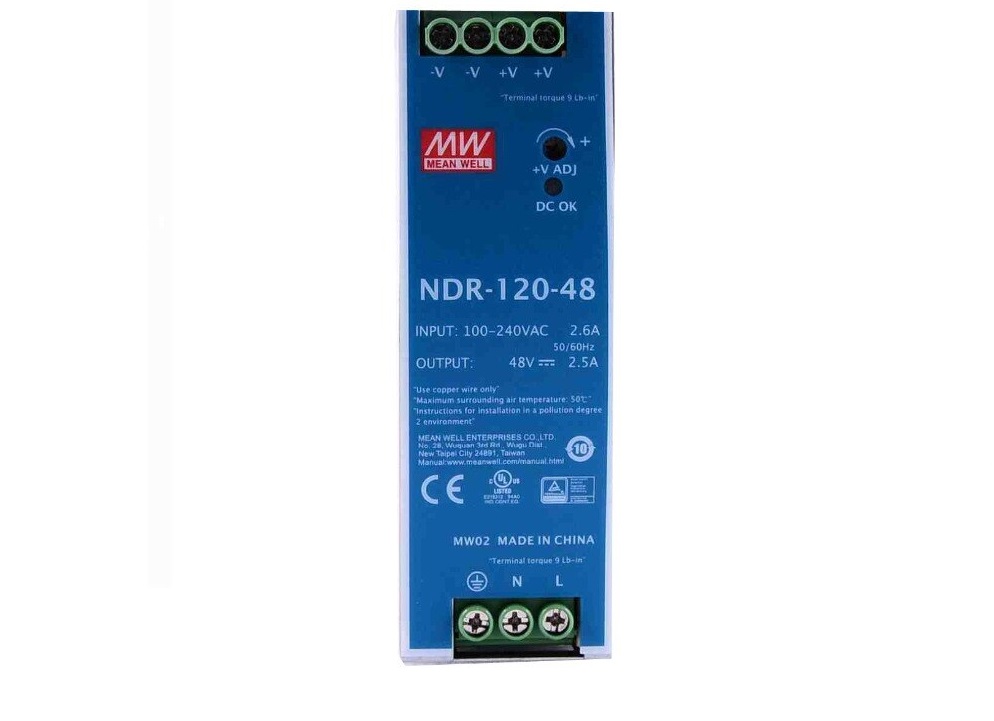 Блок живлення Mean Well на DIN-рейку 120W DC48V (NDR-120-48)