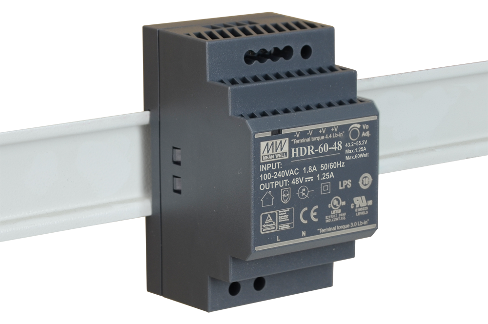 Блок живлення Mean Well на DIN-рейку 60W DC48V (HDR-60-48)