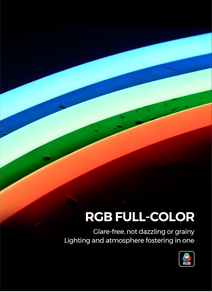 Гнучкий неон COLORS 24V IP65 14,4W 950Lm 3000K 5м (NNR25-WW)