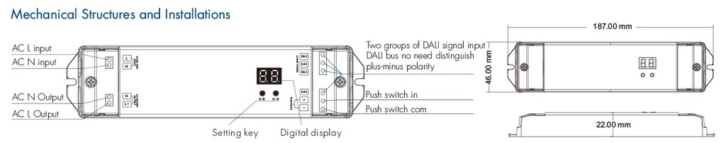 Димер DEYA AC100-240V, 1,5A, 150-360W(DT)