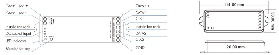 Контроллер SPI LED Tuya DEYA (WT-SPI)