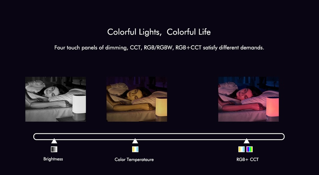 Панель LED димера DEYA на 4 зони T21(Black)