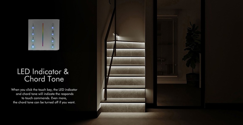 Панель LED димера DEYA на 4 зони T21(Black)