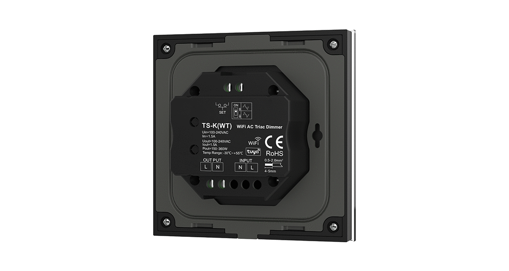 Панель на LED димера DEYA WiFi Triac на 1 зону (TS-K(WT)(black))