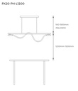 Світильник COLORS CHANDELIER LAMP 2700K (FK20-PH-L1200-SW)