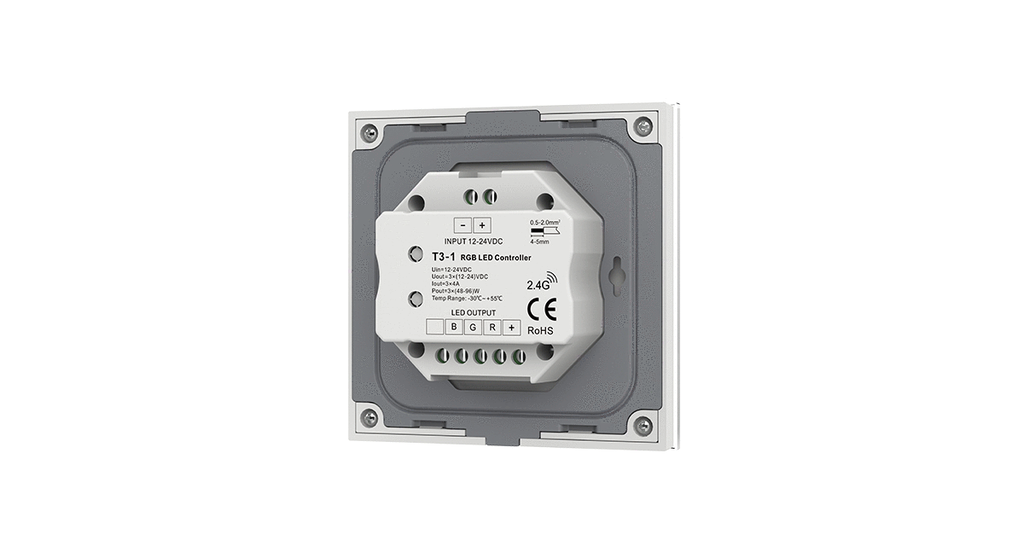 Сенсорна панель RGB 3CH*4A 12-24VDC CVV з контролером DEYA (T3-1(White))