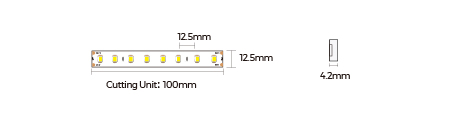 Термостійка стрічка COLORS 80-3030-24V-IP65 4.8W 690Lm 2700K 5м (DS980-24V-10mm-IP65-SW)