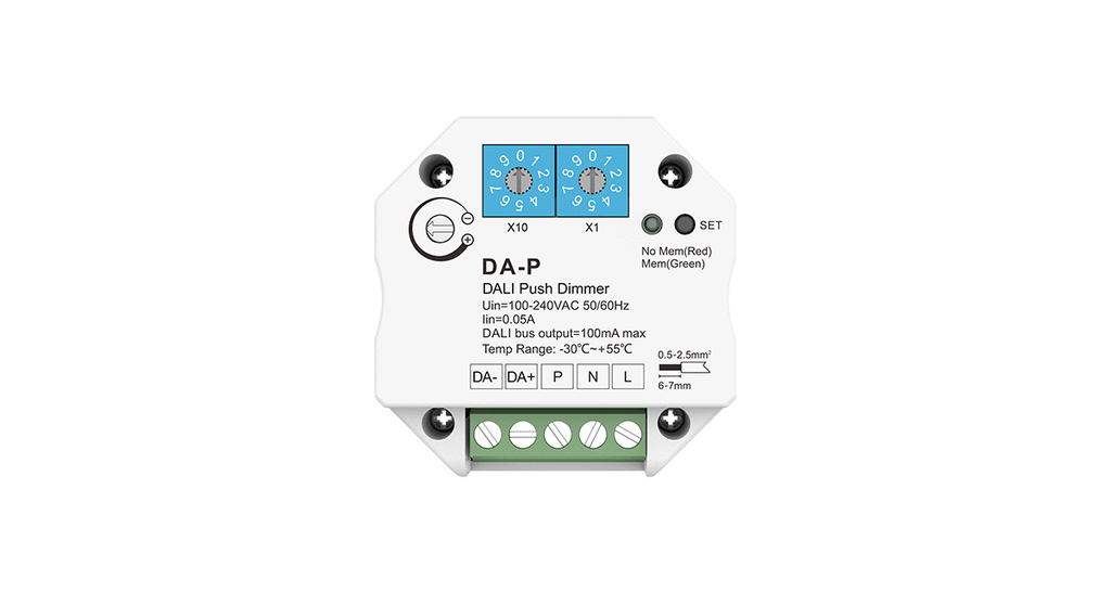 Димер DEYA 100-240VAC, 16VDC, 100mA, DALI Push (DA-P)
