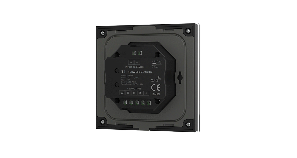 Сенсорна панель RGBW 4CH*3A 12-24VDC CV з контролером DEYA (T4(Black))