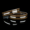 Декоративна стрічка DS-R330-07-BWS к світильнику DEL-R-20-24-4 DIY ( горіх+1 срібна смужка)