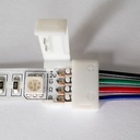 Конектор для свiтлодiодних стрiчок OEM SC-09-SWS-10-4 10mm RGB 2joints wire (дрiт-2 затискача)