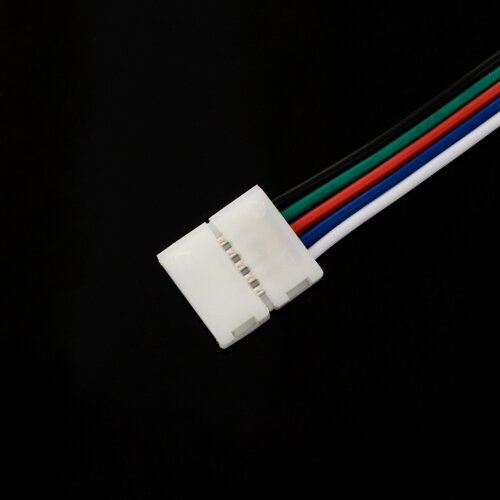 Конектор для світлодіодних стрічок OEM SC-22-SW-15-5 10mm RGBW 2joints wire (дріт-2 затискач)
