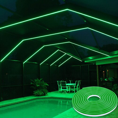 Світлодіодна стрічка NEON 220В JL 2835-120 G IP65 зелений, герметична, 1м