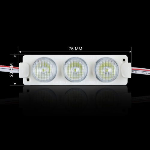 Світлодіодний модуль BRT XG6 3030-3 led W 3W 12В 7000K лінза 3 бочки