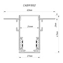 Шинопровід Ardero CABM1002 чорний вбудований 3м