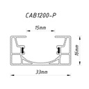 Шинопровід однофазний Feron CAB1200-P 1м чорний