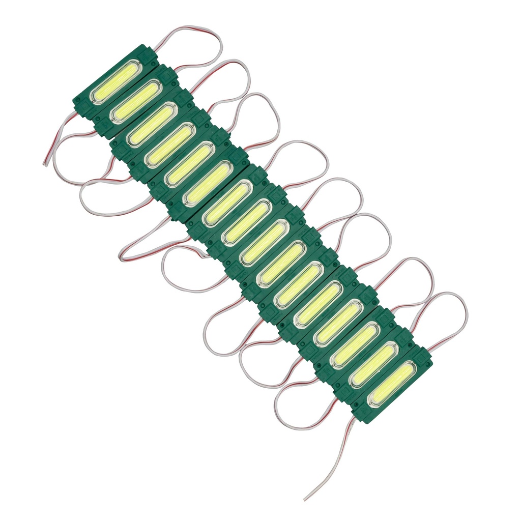 [8_3913] Світлодіодний модуль PROLUM COB 2W (с линзой прозорою) 12V, Жовтий