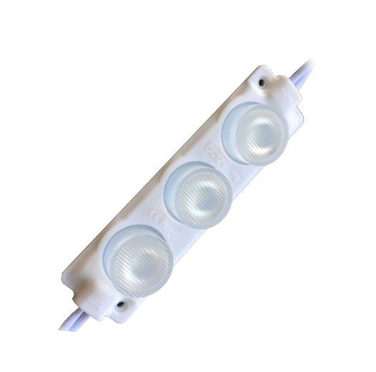 [8_4019] Світлодіодний модуль PROLUM SMD 3030 3 LED 12V 3W з Лінзою, Білий (5500-6000К)