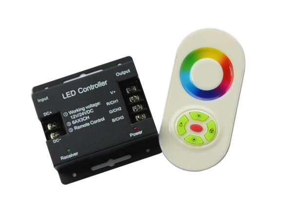 [8_4166] Контролер RGB PROLUM (RF; 5K; сенсорний; 36A; ЧИП; Білий)