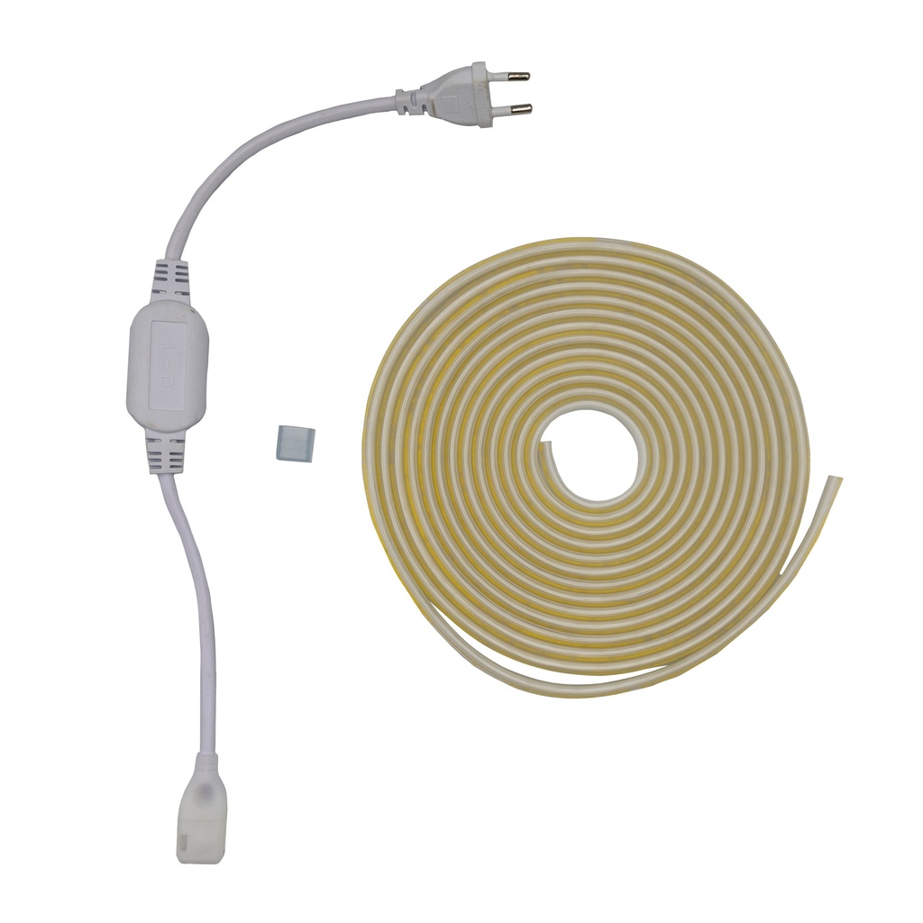 [8_5020] Готовий набір Світлодіодної LED стрічка СОВ PROLUM™ 220V 280 LED IP67 12 ММ Series "PRO", Білий (5500-6000К)