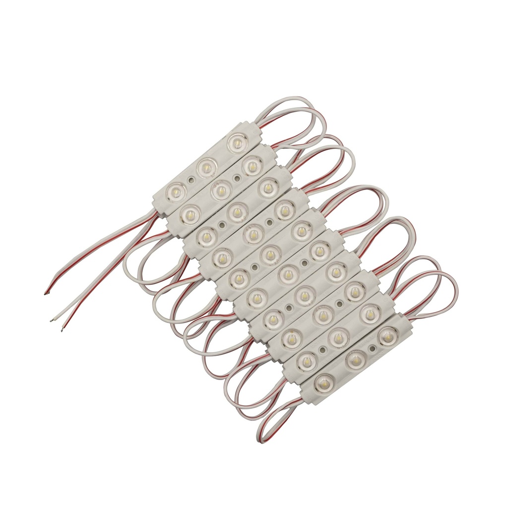 [8_4021] Світлодіодний модуль PROLUM V1, SMD5730, 3LED, 12V, 1.5W, З лінзою; Білий