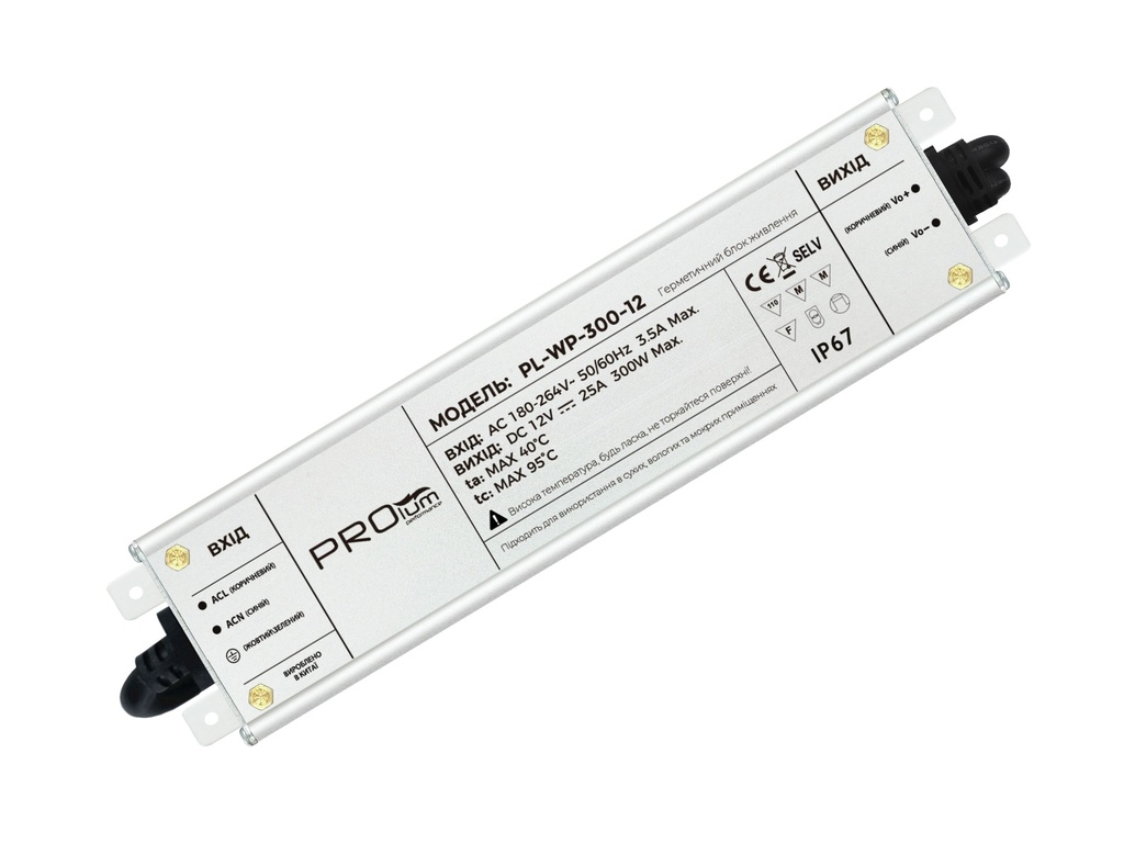 [8_4940] Блок живлення PROLUM™ 12V, 300W, 25А, Series "WPS"