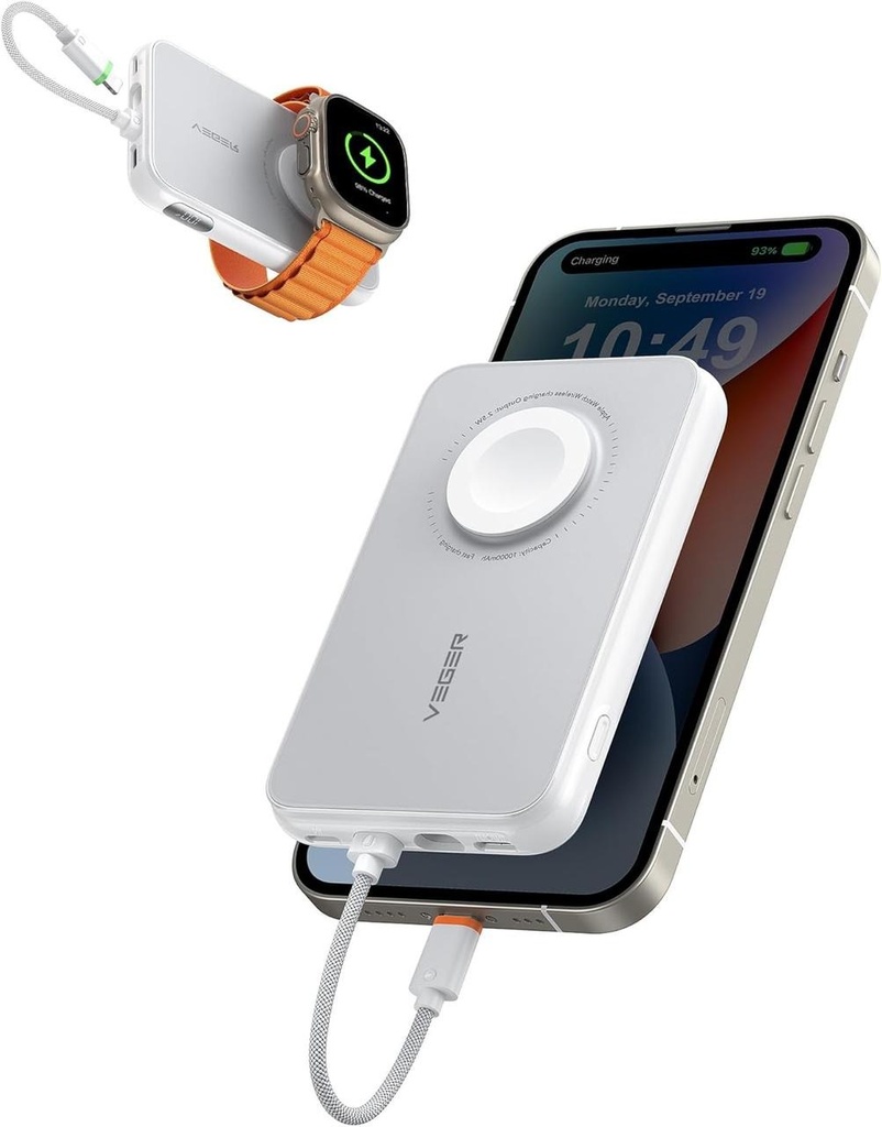 [8_5027] Зовнішній акумулятор Power Bank VEGER PD 10000MAH (W1171)