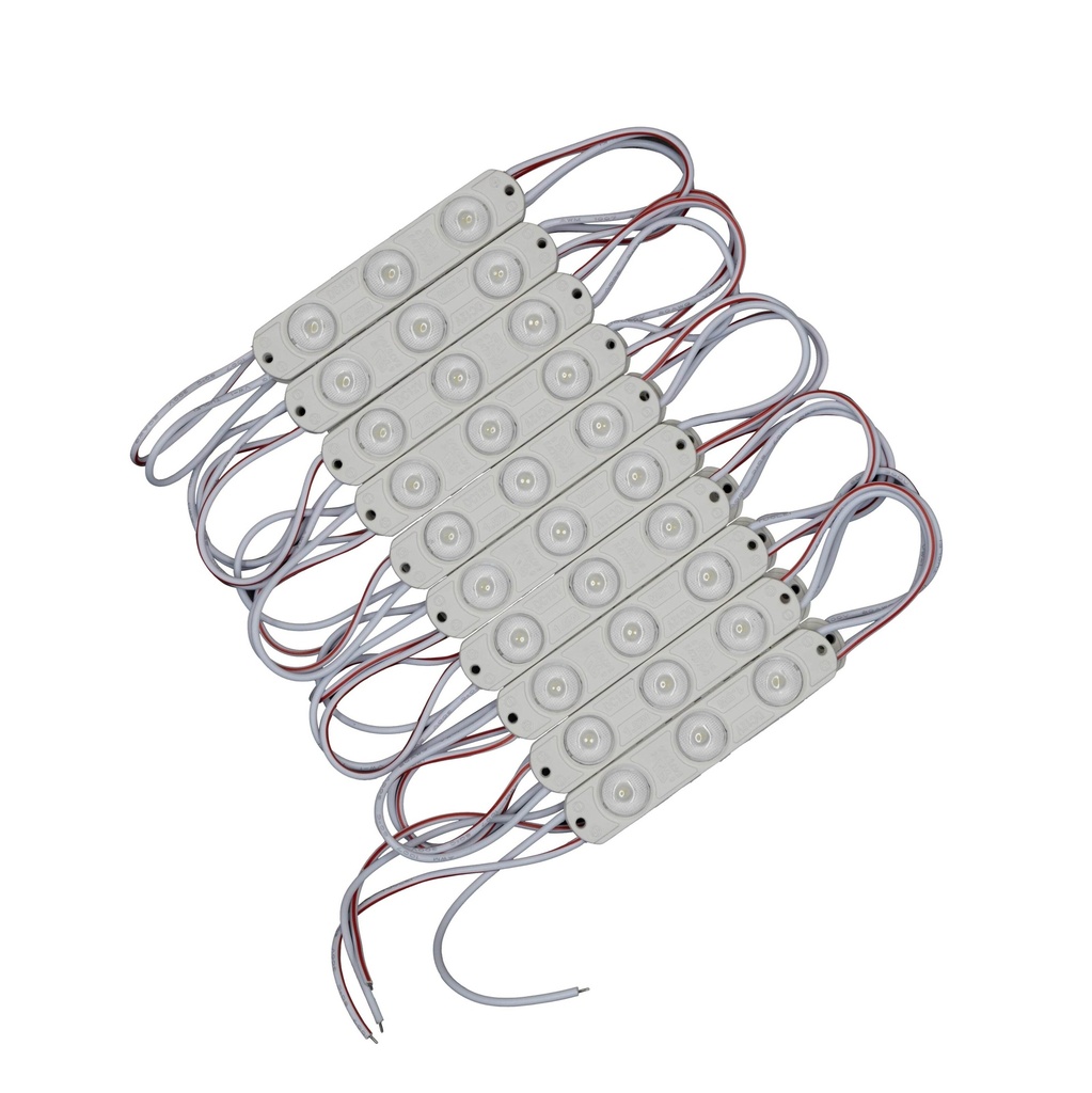 [8_5330] Світлодіодний модуль PROLUM V1, SMD2835, 3LED, 12V, 1.5W, IP66, З лінзою 160°, Білий