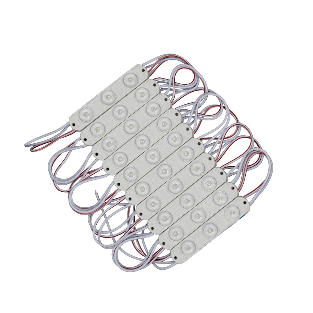 [8_5729] Світлодіодний модуль PROLUM Т1, SMD2835, 3LED, 12V, 1W, IP66, З лінзою, Тепло-Белый (2700-3000K)