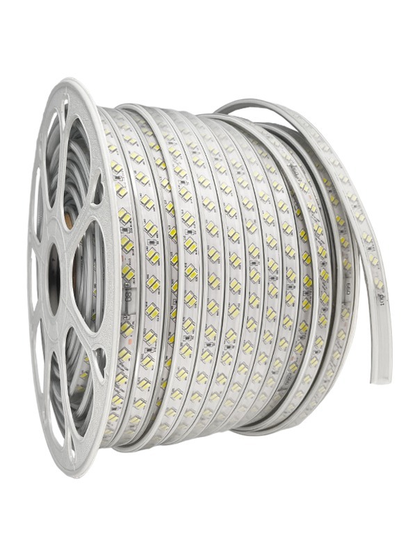 [8_4295] Світлодіодна LED стрічка PROLUM™ 5730\120; IP67; 220V; Series "S", Білий (5500-6000К)