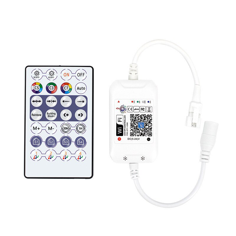 [8_4500] Контролер PROLUM SPI RGB (Wi-Fi; IR 28 кнопок; 12A; 3PIN;)