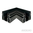 Кутовий з'єднувач Ardero LD2040 для вбудованого шинопроводу CABM1004 чорний