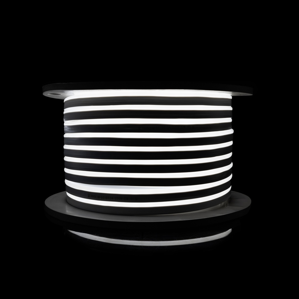 Світлодіодний неон PROLUM™ 8x16, IP68, 220V, Series "GL-N", Білий, PRO