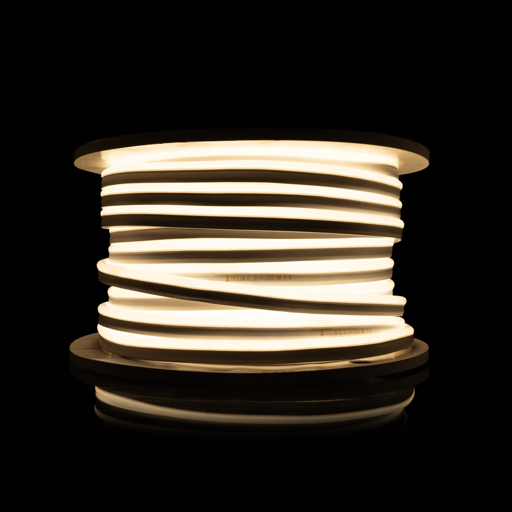 Світлодіодний неон PROLUM™ 8x16, IP68, 220V, Series "GL-N", Нейтральний-Білий, PRO