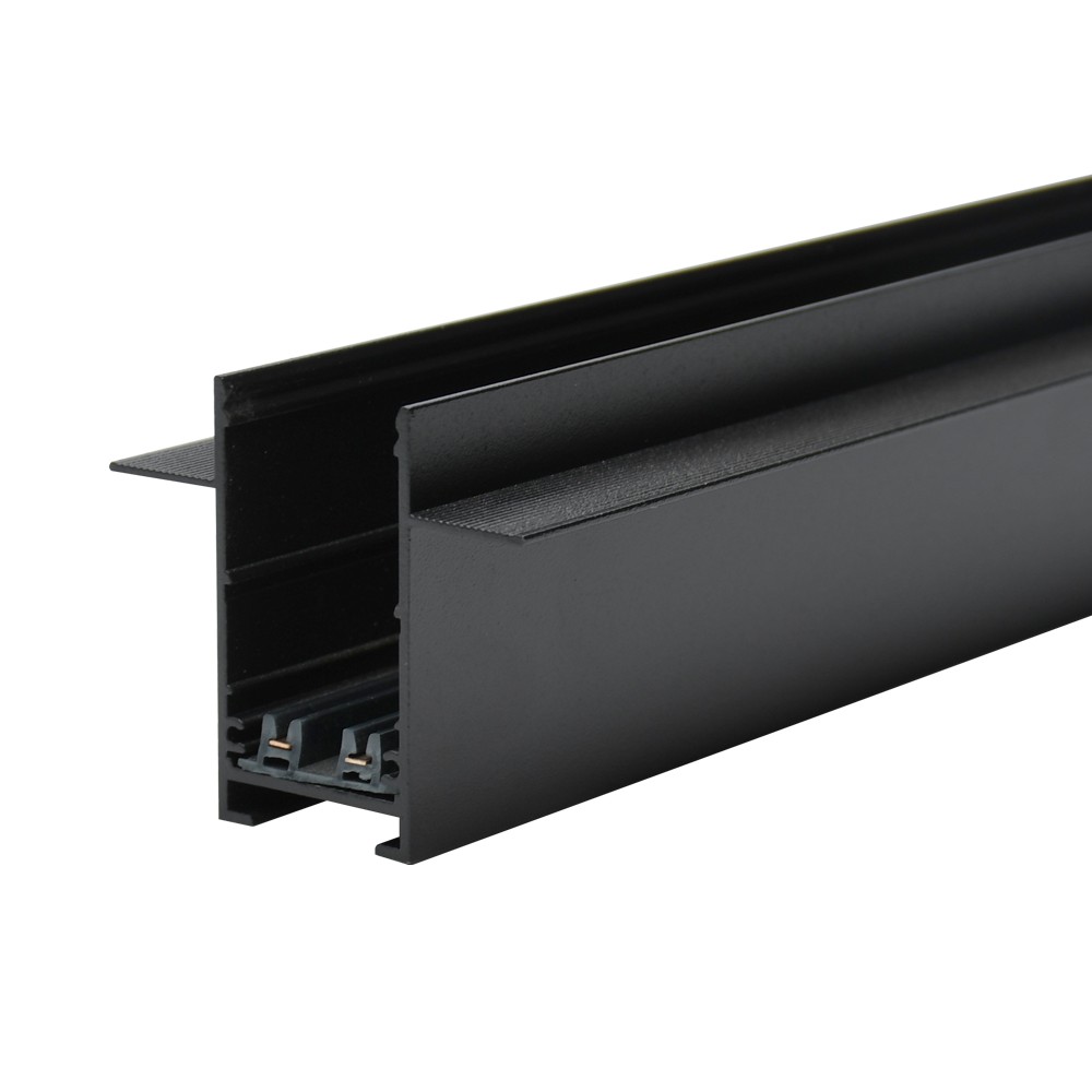 Магнітний трековий профіль PROLUM™ M25; 220V; Вбудований; P27; Чорний 2М