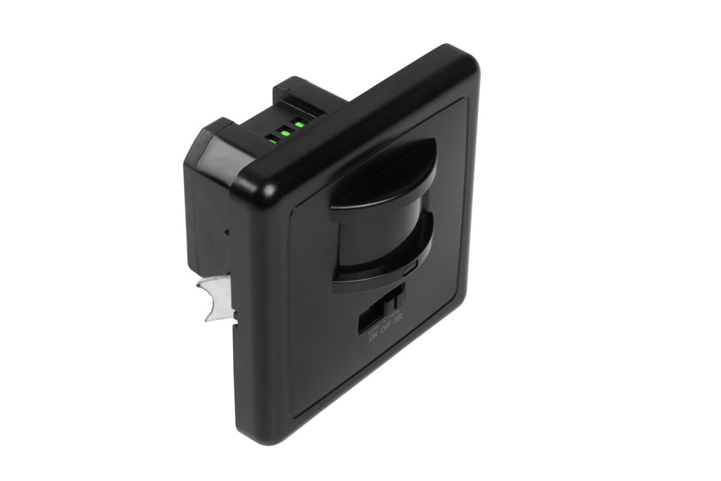 Датчик руху GTV CR-4, максимум 1200 Вт, AC220-240V, кут 160°, радіус дії 9м, IP20, чорний