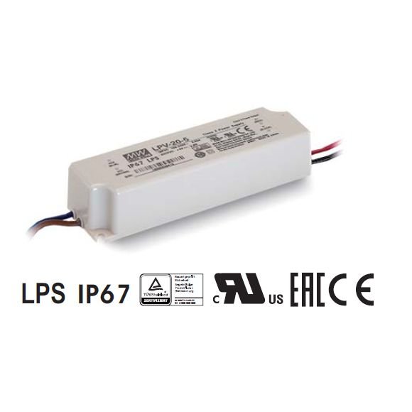 [10_568] Блок живлення Mean Well 20.2W DC24V IP67 (LPV-20-24)